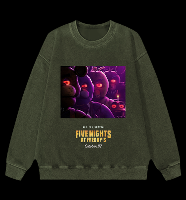 FIVE NIGHTS AT FREOOY'S Bear Vintage Washed 100% Cotton Sweatshirt