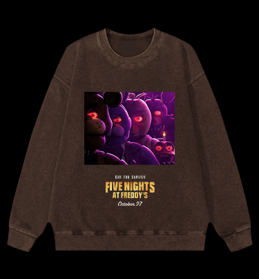 FIVE NIGHTS AT FREOOY'S Bear Vintage Washed 100% Cotton Sweatshirt