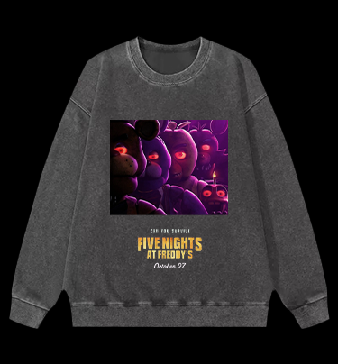 FIVE NIGHTS AT FREOOY'S Bear Vintage Washed 100% Cotton Sweatshirt