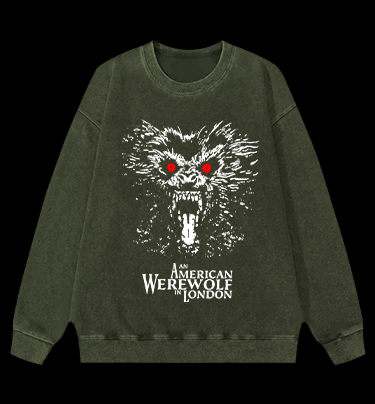 Night of the Werewolf Vintage Washed 100% Cotton Sweatshirt