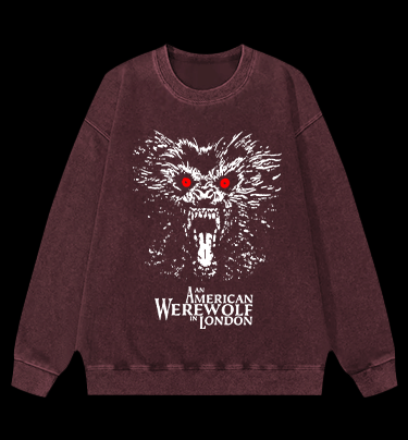 Night of the Werewolf Vintage Washed 100% Cotton Sweatshirt