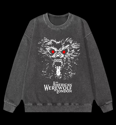 Night of the Werewolf Vintage Washed 100% Cotton Sweatshirt