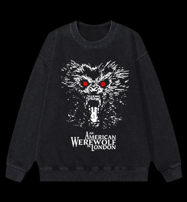 Night of the Werewolf Vintage Washed 100% Cotton Sweatshirt