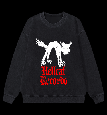 Hellcat Records Vintage Washed 100% Cotton Sweatshirt