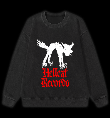Hellcat Records Vintage Washed 100% Cotton Sweatshirt