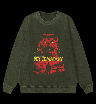 Pet Sematary Vintage Washed 100% Cotton Sweatshirt