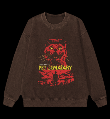 Pet Sematary Vintage Washed 100% Cotton Sweatshirt