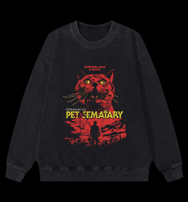 Pet Sematary Vintage Washed 100% Cotton Sweatshirt
