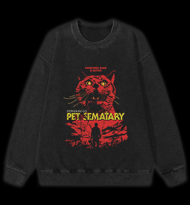 Pet Sematary Vintage Washed 100% Cotton Sweatshirt