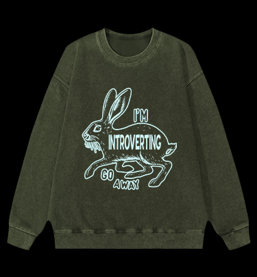 IntrovertLife Vintage Washed 100% Cotton Sweatshirt