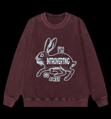 IntrovertLife Vintage Washed 100% Cotton Sweatshirt