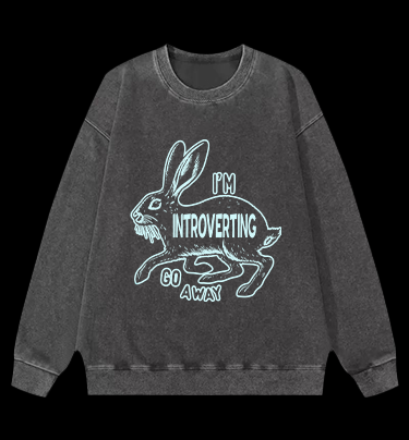 IntrovertLife Vintage Washed 100% Cotton Sweatshirt