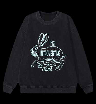 IntrovertLife Vintage Washed 100% Cotton Sweatshirt
