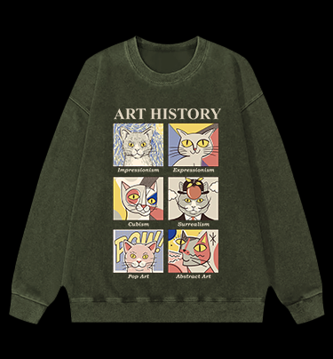 ART HISTORY Vintage Washed 100% Cotton Sweatshirt