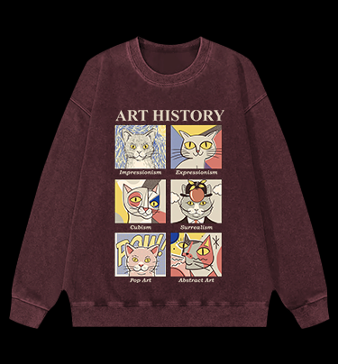 ART HISTORY Vintage Washed 100% Cotton Sweatshirt