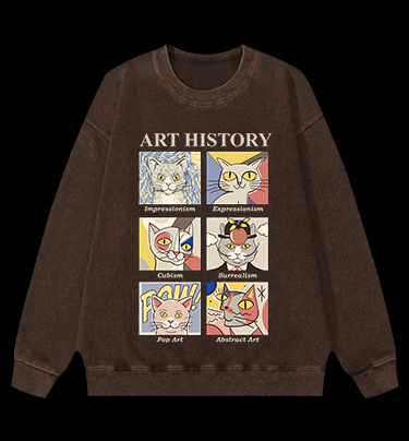 ART HISTORY Vintage Washed 100% Cotton Sweatshirt
