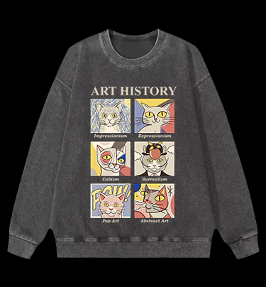 ART HISTORY Vintage Washed 100% Cotton Sweatshirt