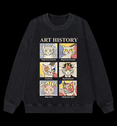 ART HISTORY Vintage Washed 100% Cotton Sweatshirt