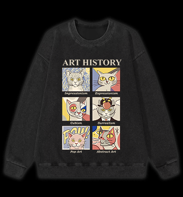 ART HISTORY Vintage Washed 100% Cotton Sweatshirt