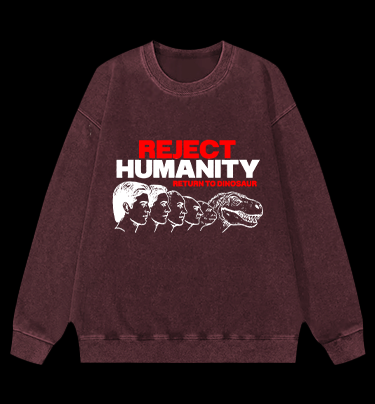 Dinosaur Cursed Vintage Washed 100% Cotton Sweatshirt