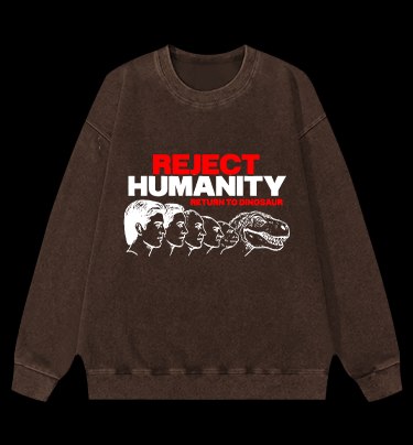 Dinosaur Cursed Vintage Washed 100% Cotton Sweatshirt