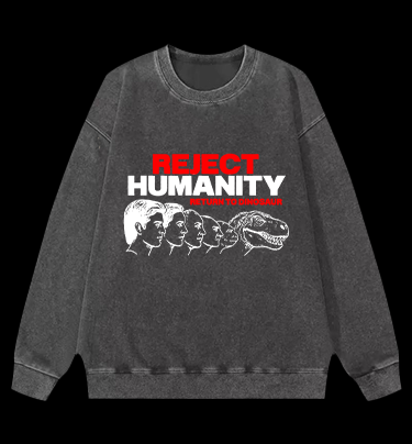 Dinosaur Cursed Vintage Washed 100% Cotton Sweatshirt