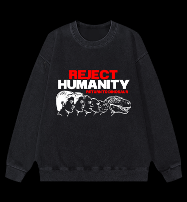 Dinosaur Cursed Vintage Washed 100% Cotton Sweatshirt