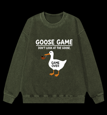 Goose Game Vintage Washed 100% Cotton Sweatshirt