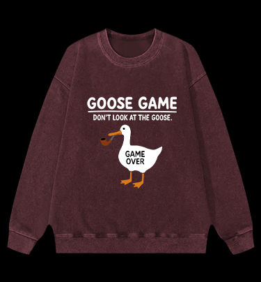 Goose Game Vintage Washed 100% Cotton Sweatshirt