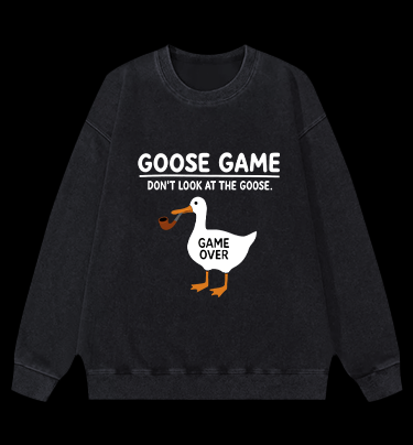 Goose Game Vintage Washed 100% Cotton Sweatshirt