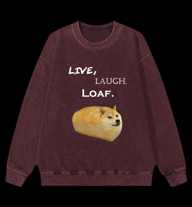 Doge Bread Vintage Washed 100% Cotton Sweatshirt
