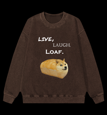 Doge Bread Vintage Washed 100% Cotton Sweatshirt