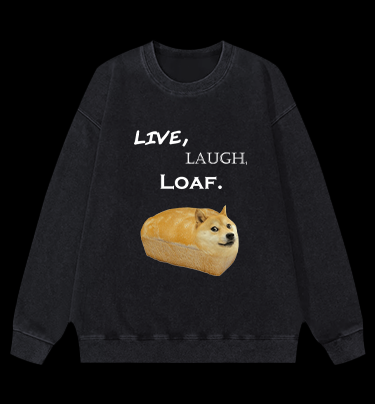 Doge Bread Vintage Washed 100% Cotton Sweatshirt