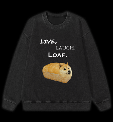 Doge Bread Vintage Washed 100% Cotton Sweatshirt