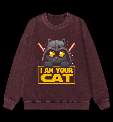 Star Cats Vintage Washed 100% Cotton Sweatshirt
