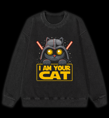 Star Cats Vintage Washed 100% Cotton Sweatshirt