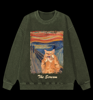 The Scream Vintage Washed 100% Cotton Sweatshirt
