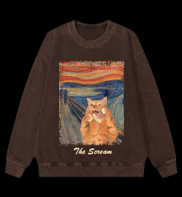 The Scream Vintage Washed 100% Cotton Sweatshirt