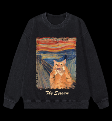 The Scream Vintage Washed 100% Cotton Sweatshirt