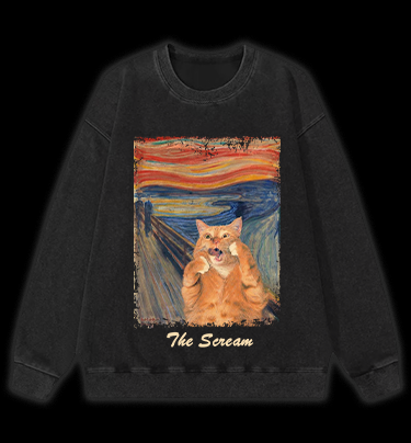 The Scream Vintage Washed 100% Cotton Sweatshirt