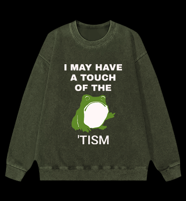 Funny Frog Vintage Washed 100% Cotton Sweatshirt