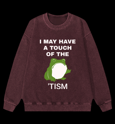 Funny Frog Vintage Washed 100% Cotton Sweatshirt