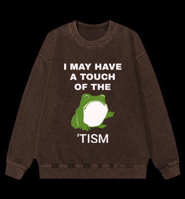 Funny Frog Vintage Washed 100% Cotton Sweatshirt