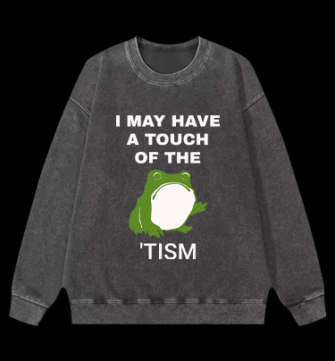 Funny Frog Vintage Washed 100% Cotton Sweatshirt