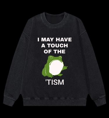 Funny Frog Vintage Washed 100% Cotton Sweatshirt