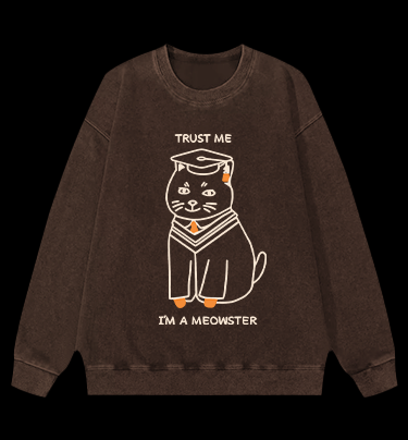 A Meowster Vintage Washed 100% Cotton Sweatshirt