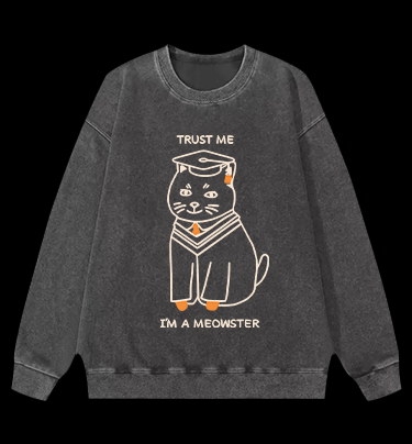 A Meowster Vintage Washed 100% Cotton Sweatshirt