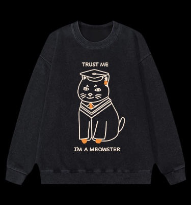 A Meowster Vintage Washed 100% Cotton Sweatshirt