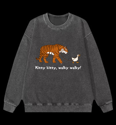 Kitty Walky Vintage Washed 100% Cotton Sweatshirt