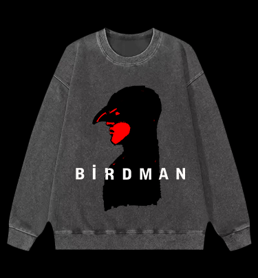 Bird Man Vintage Washed 100% Cotton Sweatshirt